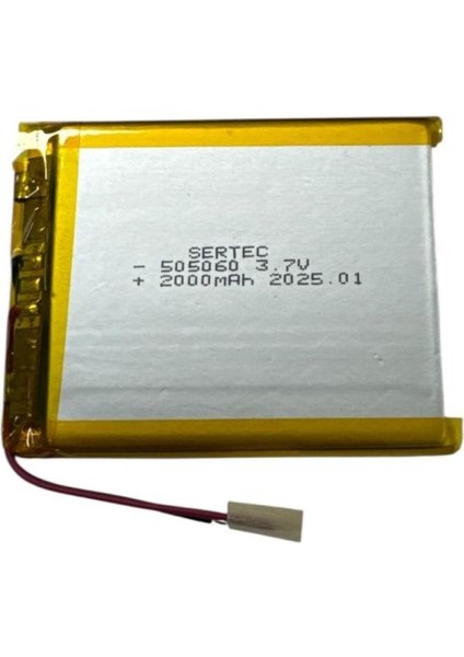505060 3.7V 2000 Mah Li-Polymer Pil DEVRELI/1.5A (770770)