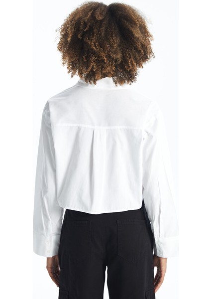 Yeni Sezon Düz Uzun Kollu Crop Kadın Gömlek fırsatları