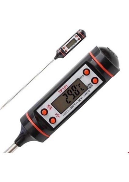 Termometresi Et ve Sıvı Termometresi Yemek Yoğurt Mayalama Pişme Seviyesi Ölçme Mutfak Tartısı Anında Okuma