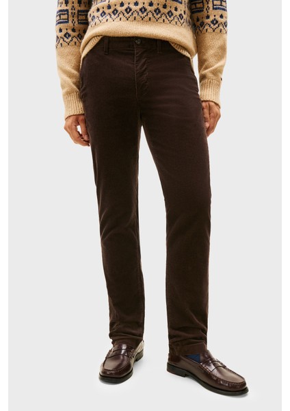 Pamuklu Regular Fit Normal Bel Kadife Pantolon Erkek Pantolon MW0MW40267 0hd