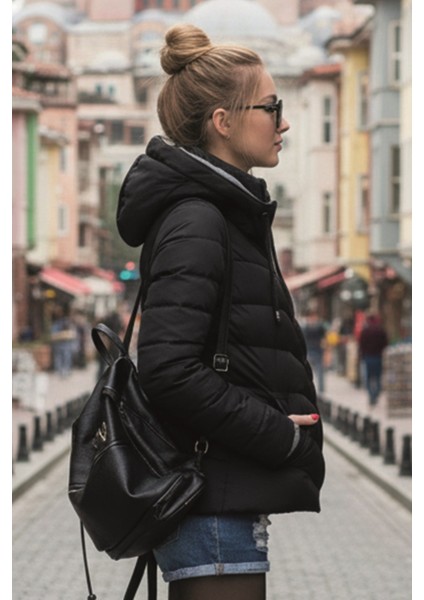 Günlük Kısa Kışlık Şişme Kadın Mont CO801SYH4 modelleri