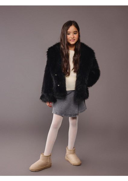 Yeni Sezon Kız Çocuk Suni Kürk Kaban fiyatları