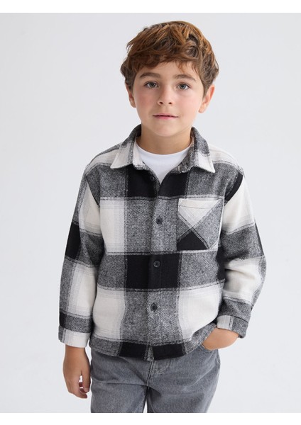 Yeni Sezon Ekose Desenli Erkek Çocuk Gömlek Ceket