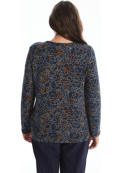 Yeni Sezon Bisiklet Yaka Desenli Uzun Kollu Kadın Bluz indirimleri