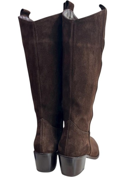 Kahve Hakiki Süet Western Çizme modelleri