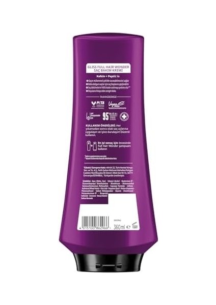Gliss Full Hair Wonder Saç Bakım Kremi 360 ml fiyatları