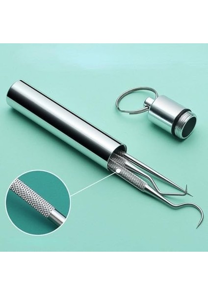 Diş Temizleme Seti 7 Parça Paslanmaz Çelik Ağız Diş Tartar Sökücü Temizlik Bakım Seti Anahtarlık Kaliteli fiyatları