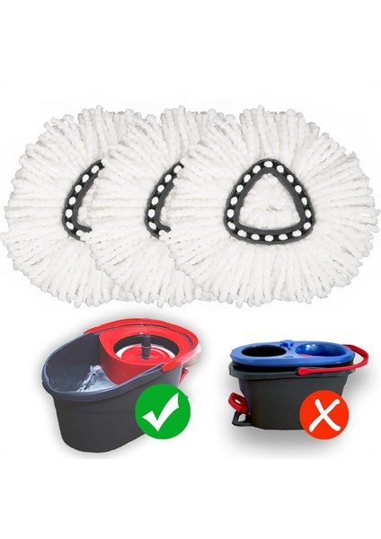 Paspas Değiştirme Başlığı O Cedar Spin Paspas ile Uyumlu Paspas Yedekleri - Mikrofiber, Derinlemesine Temizleme, Yıkanabilir ve Değiştirmesi