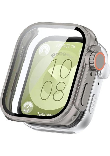 Fit 3 Için Kasa Dönüştürücü Kılıf Yeni Nesil Görünüm Veren Pc + Temperli Ekran Koruyuculu Dokunmatiği Etkilemeyen Sert Materyalli Kasa Koruyucu Fit 3 Kılıfı (Titanyum)