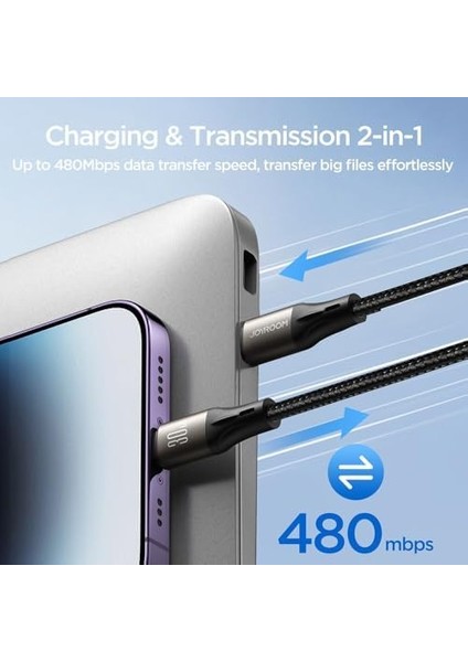 SA25-CL3 Işık Hızı Serisi Şarj Verileri Tip-C Yıldırım Kablosu 30W, 1.2m - Siyah modelleri