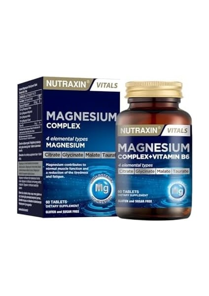 Nutraxin Magnesium Complex Gıda Takviyesi, 60 Tablet