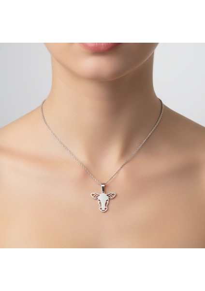 925 Ayar gümüş kolye inek SM2301 modelleri