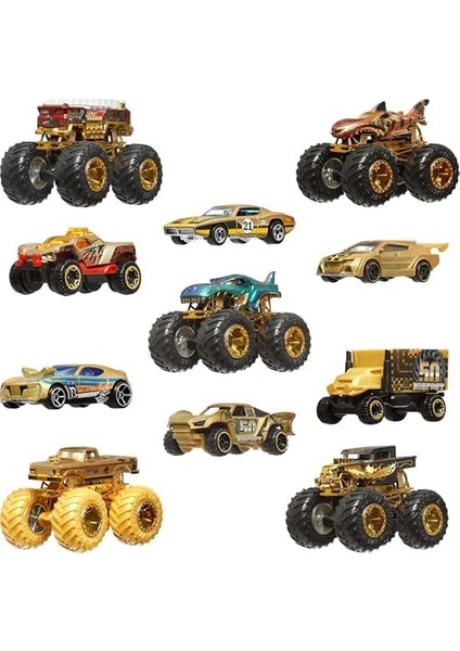 ® Trucks Bigfoot Şampiyonları Araba ve Kamyon Çoklu Arabalar, Metal Bigfoot, 5-Alarm, Shaker, -Wrex, Tiger ve 6 Araba, JDW07 fiyatları