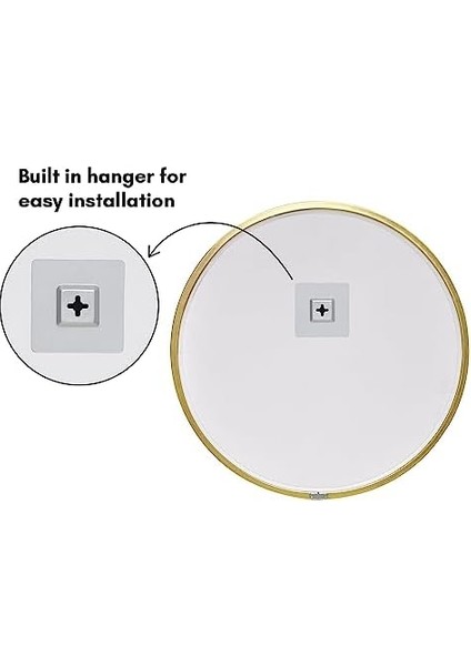 50,8 cm Çerçeveli Yuvarlak Ayna -, Yatak Odası, Antre, Oturma Odası Için Büyük Daire Aynası - Duvar Dekoru Için Büyük Dairesel Modern Ayna fiyatları