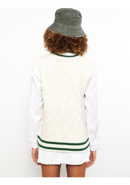 Yeni Sezon Yarım Balıkçı Yaka Desenli Kadın Triko Süveter indirimleri