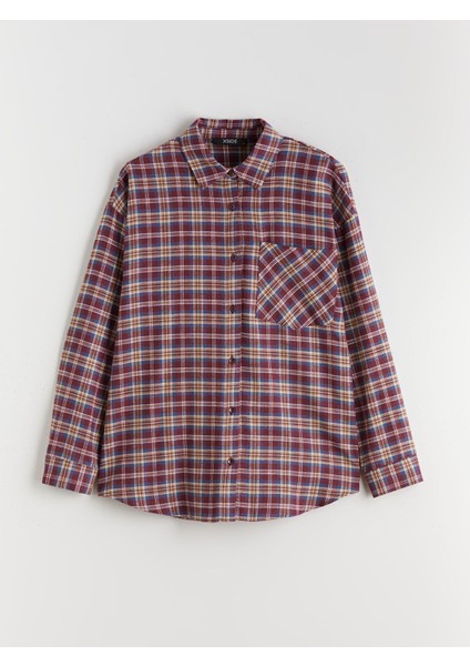 Yeni Sezon Ekose Oversize Kadın Oduncu Gömlek indirimleri