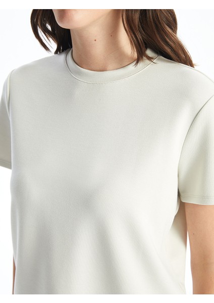 Yeni Sezon Bisiklet Yaka Düz Kısa Kollu Kadın Tişört modelleri