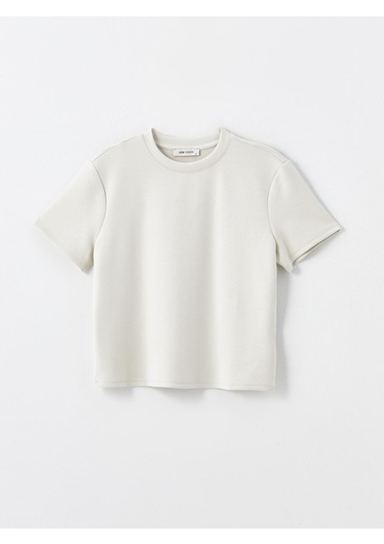 Yeni Sezon Bisiklet Yaka Düz Kısa Kollu Kadın Tişört indirimleri