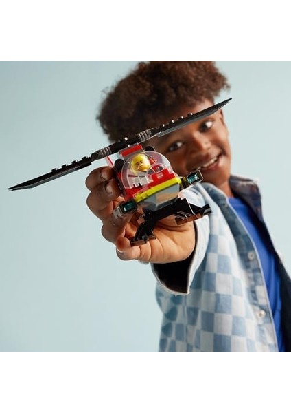 City Itfaiye Kurtarma 60411-5 Yaş ve Üzeri Çocuklar Için Pilot Minifigürü Içeren Yaratıcı Oyuncak Yapım Seti (85 Parça) modelleri