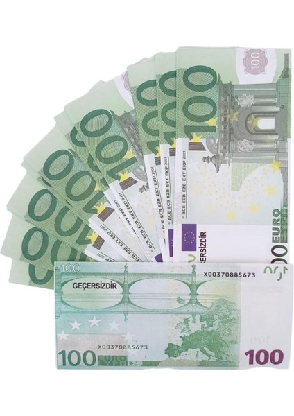 Konsol 300 Adet 100 Euro Sahte Geçersiz Düğün Parti Şaka Malzemesi PP191209