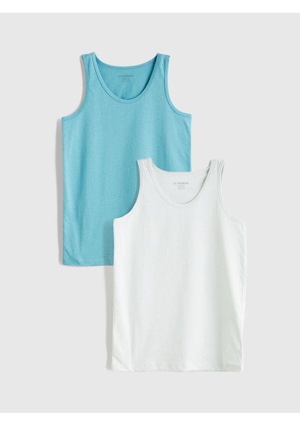 Yeni Sezon Bisiklet Yaka Erkek Çocuk Atlet 2'li