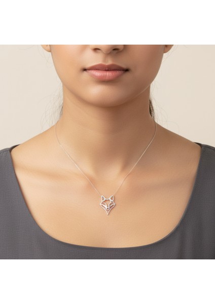 925 Ayar gümüş kolye tilki SM1972 modelleri