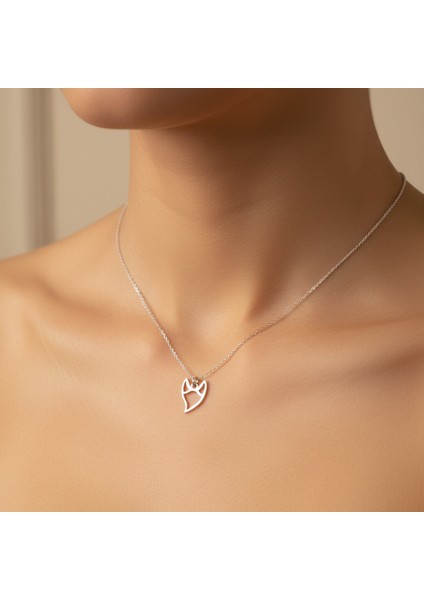 925 Ayar gümüş kolye tilki SM1977 modelleri