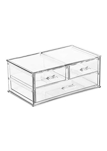 Eynel Şeffaf Makyaj Malzemesi Organizer Büyük Kristal Makyaj Masası Organizatörü Kozmetik Düzenleme Kutusu Güzellik Malzemesi Düzenleyici (Çekmeceli Model) modelleri