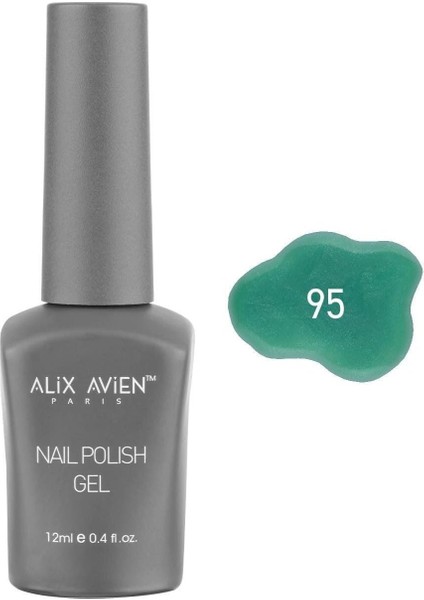Alıx Avıen Işıltılı Yeşil Kalıcı Oje 95-Yoğun Renk Veren Jel Oje 12 Ml-Nail Uv Gel Polish 95 fiyatları