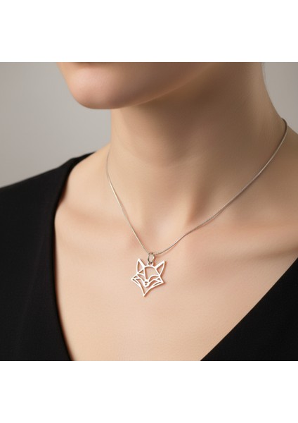 925 Ayar gümüş kolye tilki SM1975 modelleri