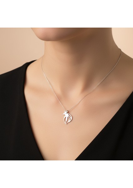 925 Ayar gümüş kolye tilki SM1963 modelleri