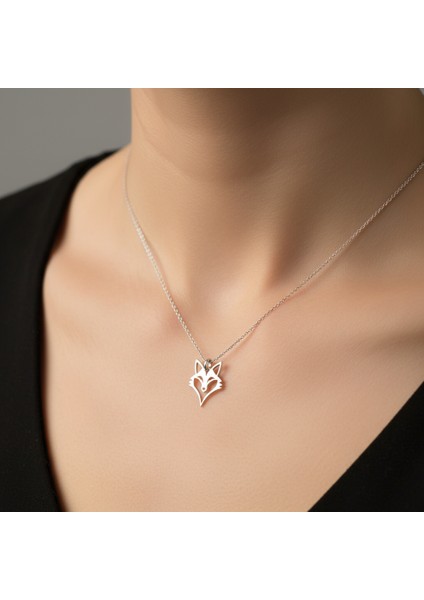 925 Ayar gümüş kolye tilki SM1974 modelleri