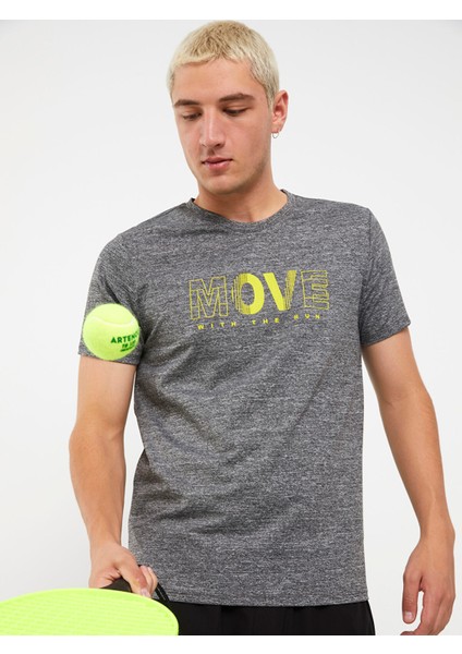 Yeni Sezon Bisiklet Yaka Kısa Kollu Baskılı Erkek Tişört