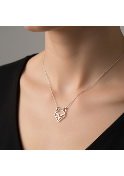 925 Ayar gümüş kolye tilki SM1968 modelleri