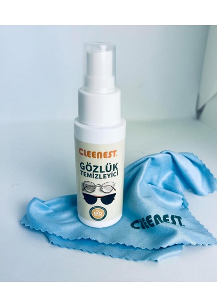 Gözlük ve Ekran Temizleme Seti, 50 ml Solüsyon ve 15X18 cm Mikrofiber Bez ile Birlikte