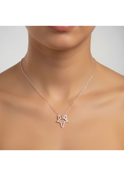 925 Ayar gümüş kolye tilki SM1966 modelleri