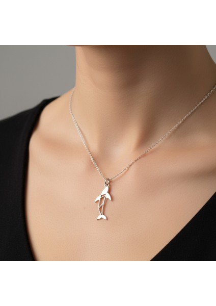 925 Ayar gümüş kolye yunus SM1930 modelleri