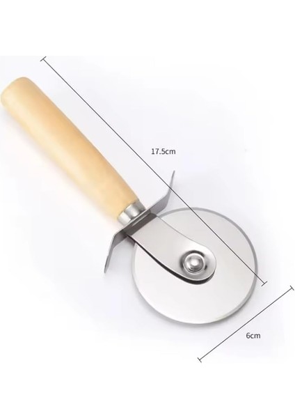 Paslanmaz Çelik Ahşap Saplı Pizza ve Hamur Kesici modelleri