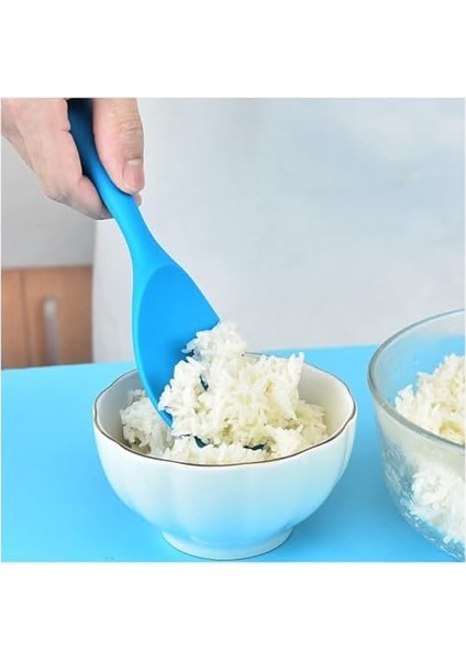 Pirinç Servis Kaşığı - Yapışmaz Yapı, Asmak Için Delikli Silikon Mutfak Çok Amaçlı Servis Kaşığı, Dayanıklı ve Kullanışlı fiyatları