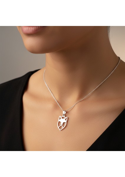 925 Ayar gümüş kolye tilki SM1964 modelleri