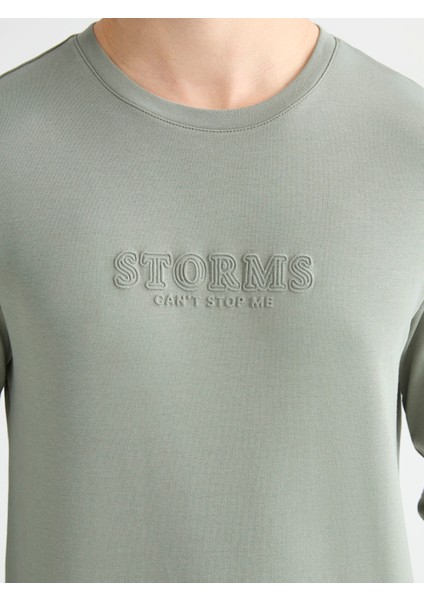 Yeni Sezon Bisiklet Yaka Uzun Kollu Baskılı Erkek Tişört modelleri