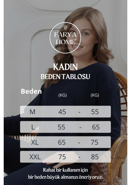 Pamuklu Kalın Kışlık Interlok Şeritli Uzun Kollu Örme Pijama Takımı indirimleri