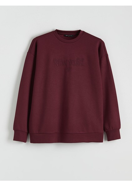 Yeni Sezon New York Nakışlı Kadın Sweatshirt indirimleri