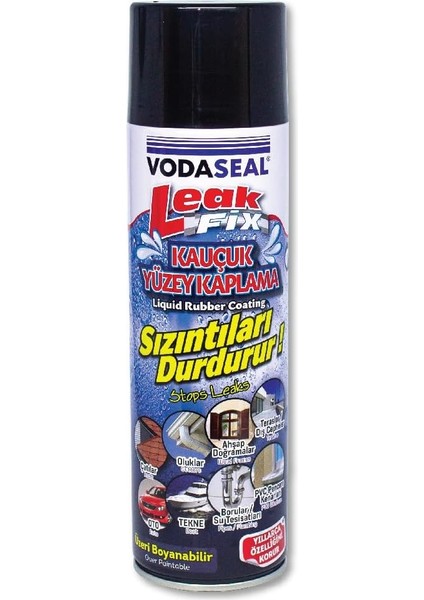 Leak Fix Sprey Kauçuk Kaplama, Siyah, 396GR