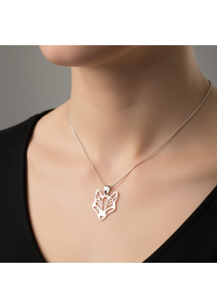 925 Ayar gümüş kolye tilki SM1961 modelleri