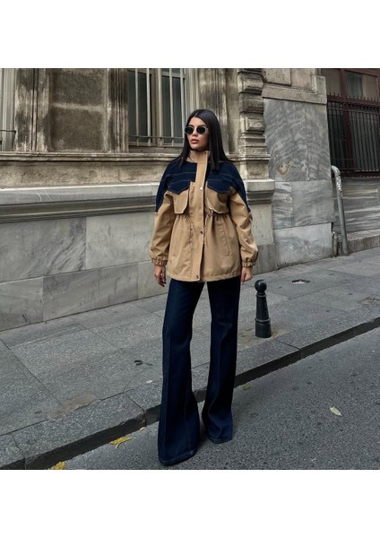 Denim Detaylı Rüzgarlık Ceket Fermuarlı fırsatları