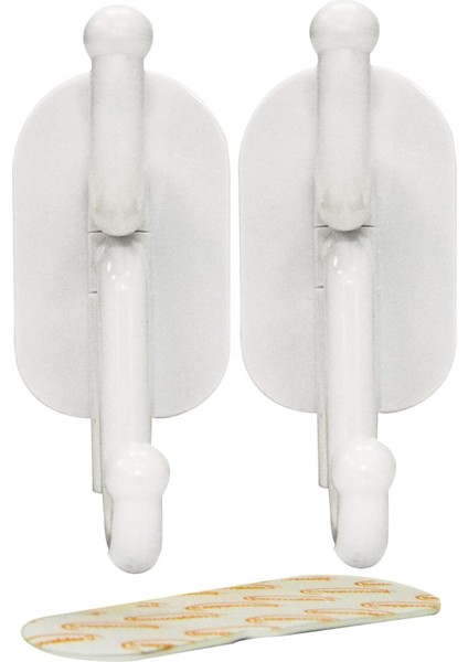 61321 2pc Removable Adhesive Hooks,