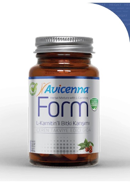 Avicenna Form - L-Karnitin'li Bitki Karışımı Içeren Takviye Edici Gıda - 60 Bitkisel Kapsül - 8690088002670