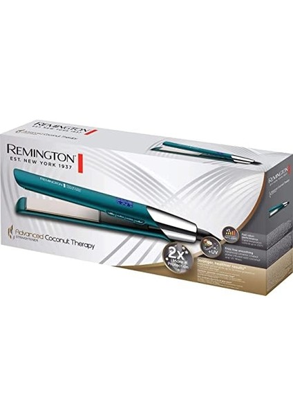 Remington Advanced Coconut Therapy Düzleştirici (Hindistancevizi ve Uv Filtresi ile Zenginleştirilmiş Yüksek Kaliteli Seramik Kaplama, Entegre Sensör) LCD Ekran, Saç Düzleştirici S8648 , Yeşil, 1 Adet modelleri