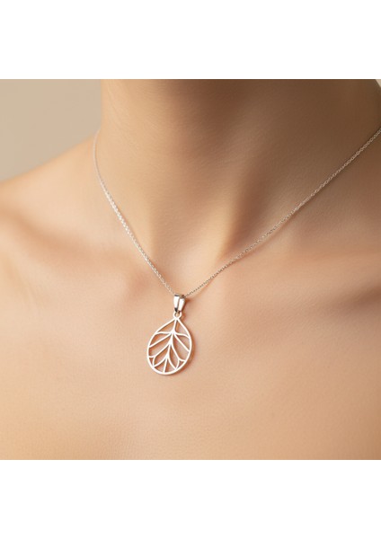 925 Ayar gümüş kolye yaprak SM2277 modelleri